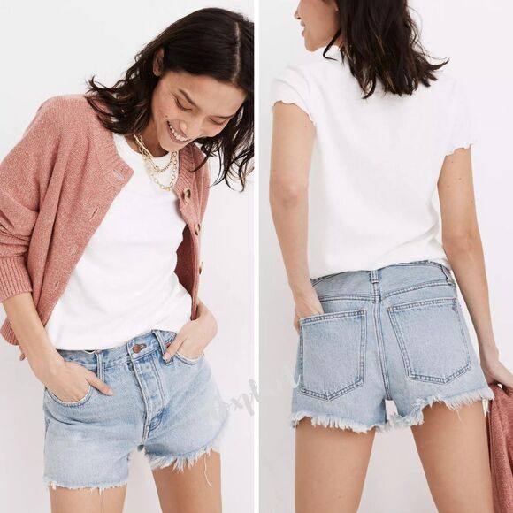 Madewell‎ Relaxed Denim Shorts in Cedarcroft Wash size 27